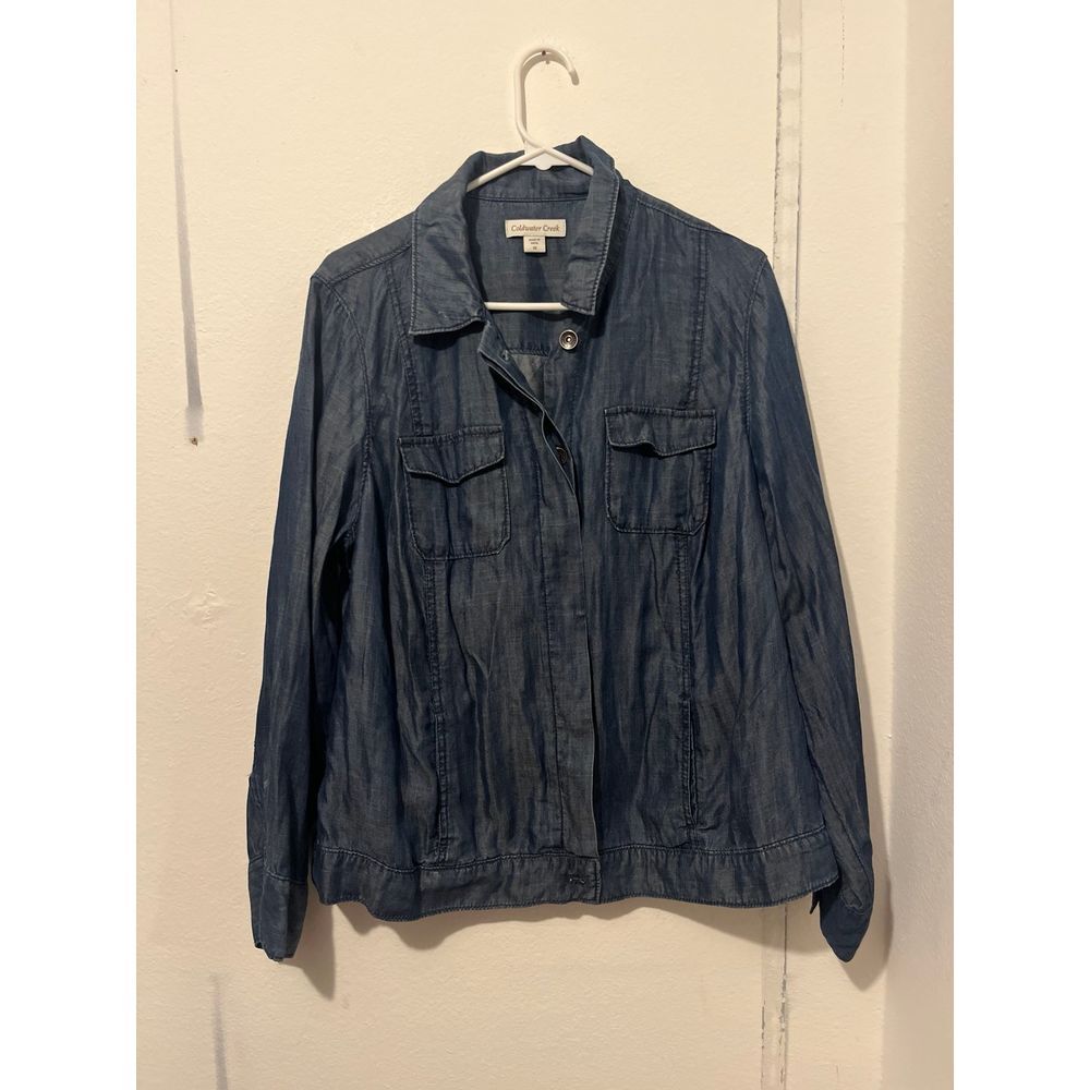 Coldwater creek denim blouse